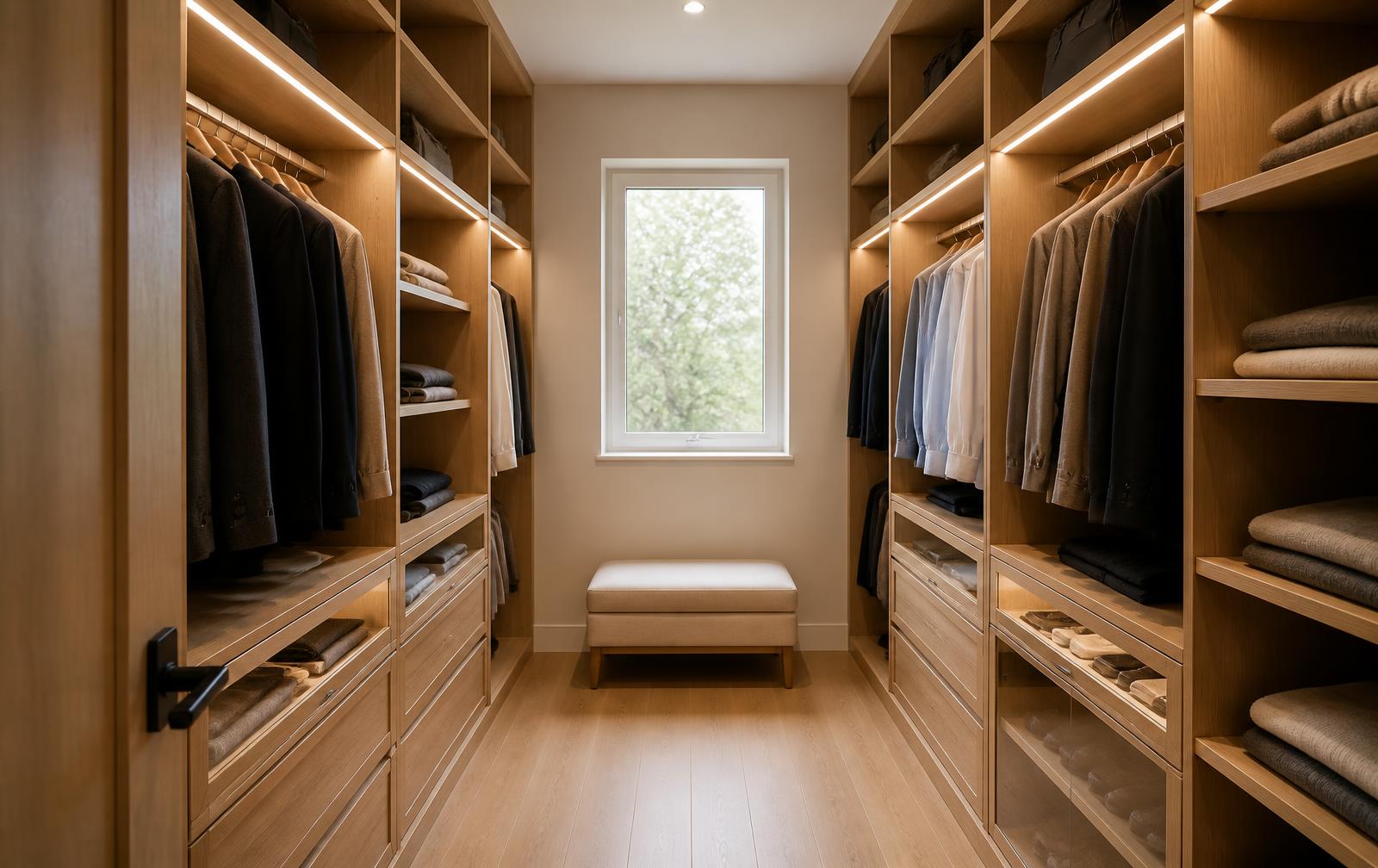 Soverom & garderobe: Smart garderobe — Walk-in eller skap fra gulv til tak som rydder hverdagen.
